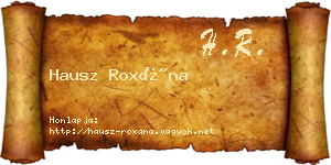 Hausz Roxána névjegykártya