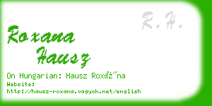roxana hausz business card